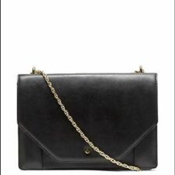 Banana Republic Handbags - Banana Republic Leather Envelope Gold Chain Bag